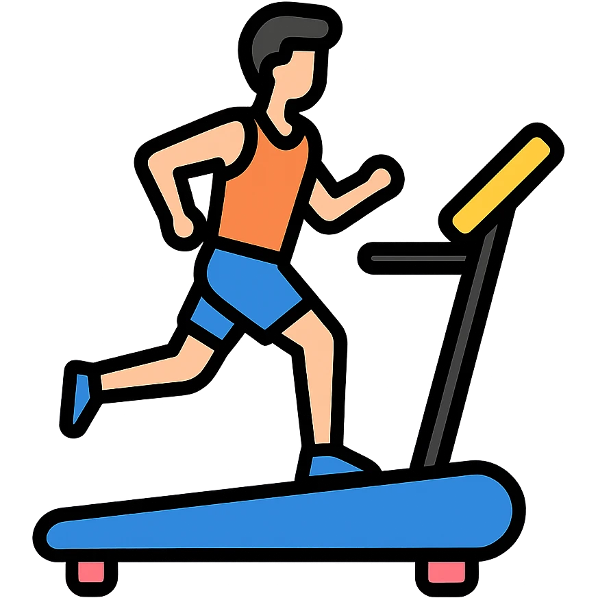 sportsman running on thr treadmill emoji