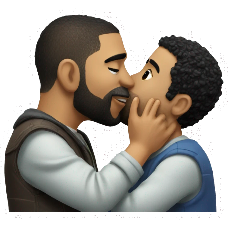 Sherk kissing drake emoji