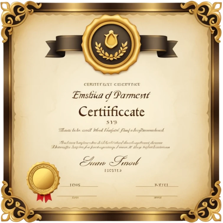 certificate emoji