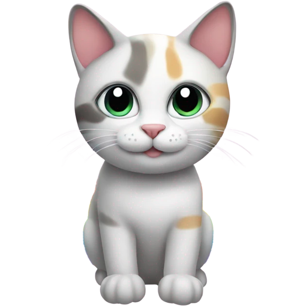 Cat on a rainbow emoji