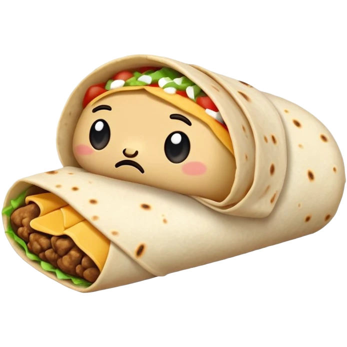 Sad burrito emoji