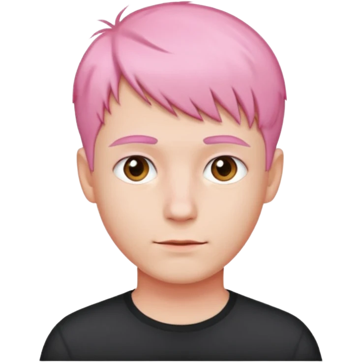 man with short pink hair emoji