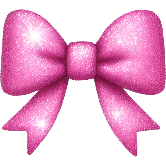 pink sparkly bow emoji