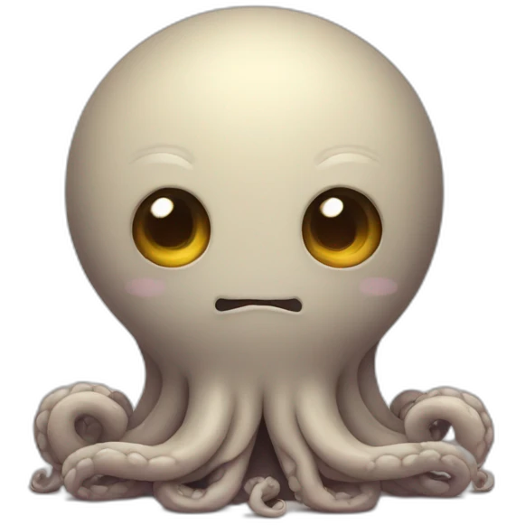 Cute kraken cute face doing yoga emoji