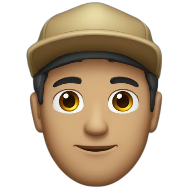 Hombre con gorra y capucha  emoji