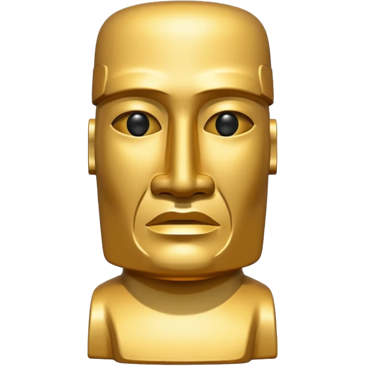 Gold moai emoji