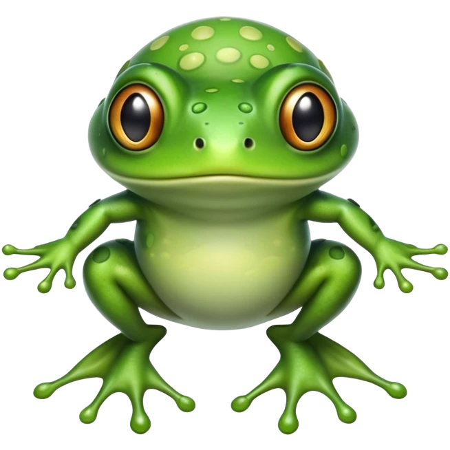 The frog pretends to be an alien UFO. emoji