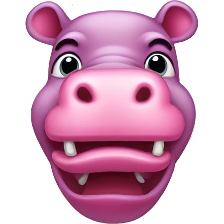 pink hippopotamus  emoji