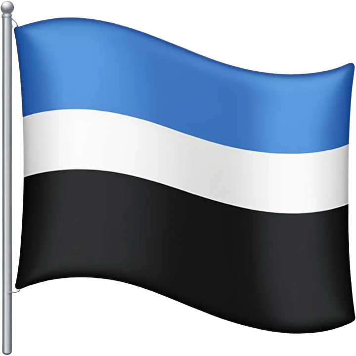 Bandera con Tres franjas azul arriba en el medio blanco y abajo negro emoji