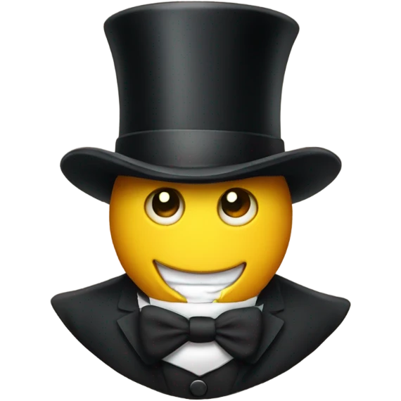 Top hat wearing a top hat emoji