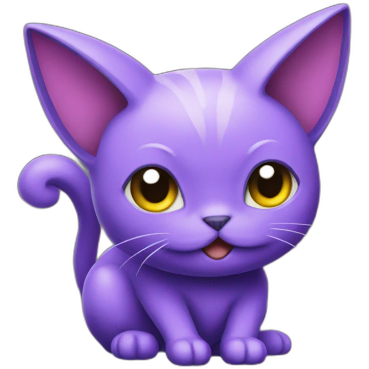 Sitting-poison-type-pokemon-purple-cat emoji