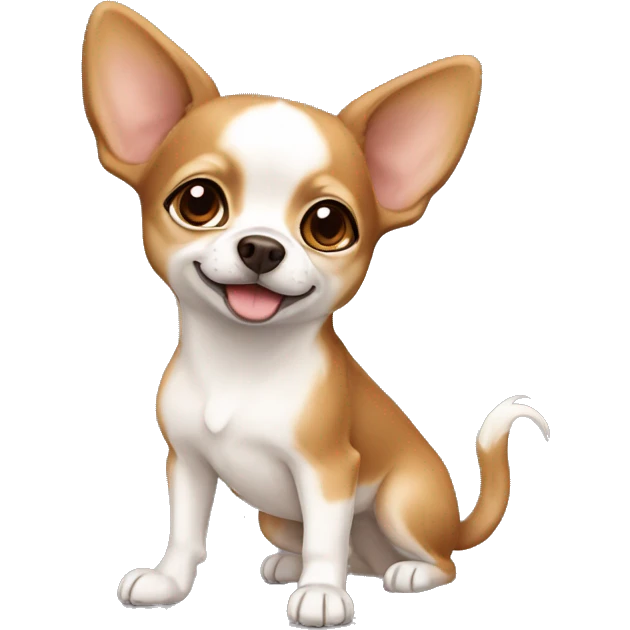 Chestnut white and light brown chiwawa emoji