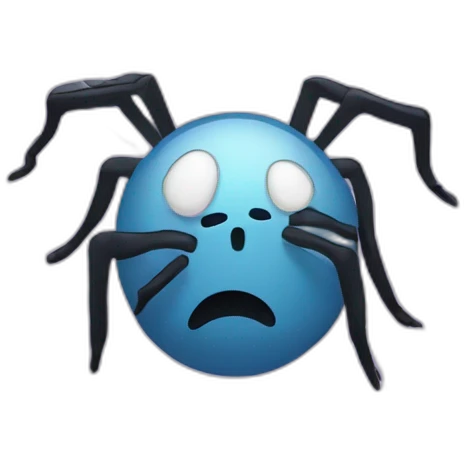 Crying spider in Spiderweb  emoji