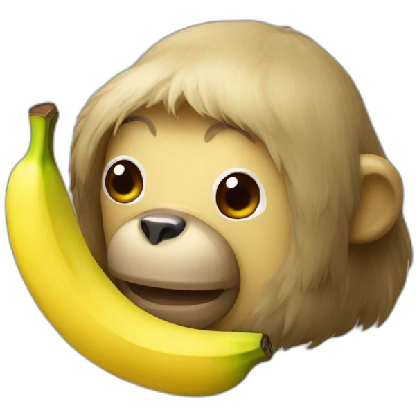 Banane manger par un singe emoji