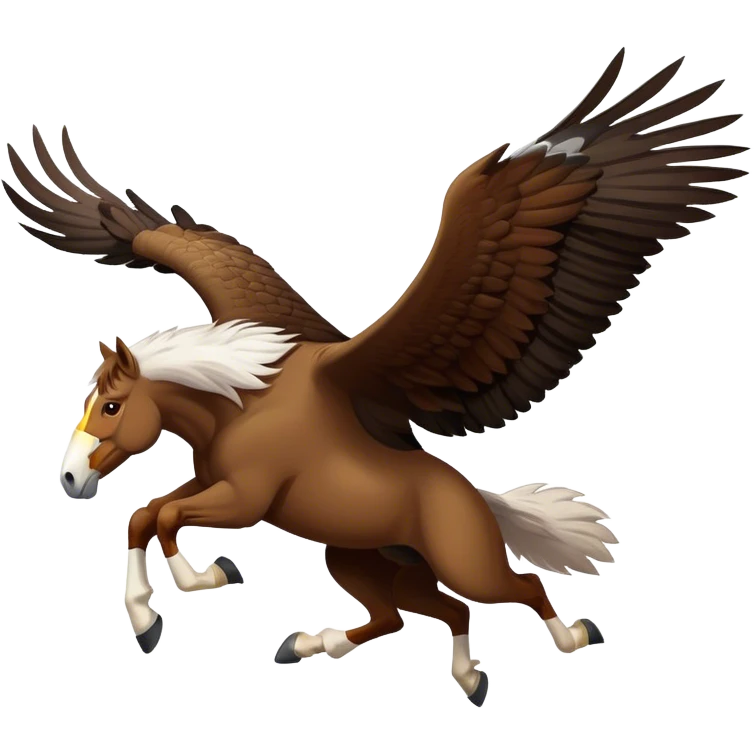 a horse runs after an eagle  emoji