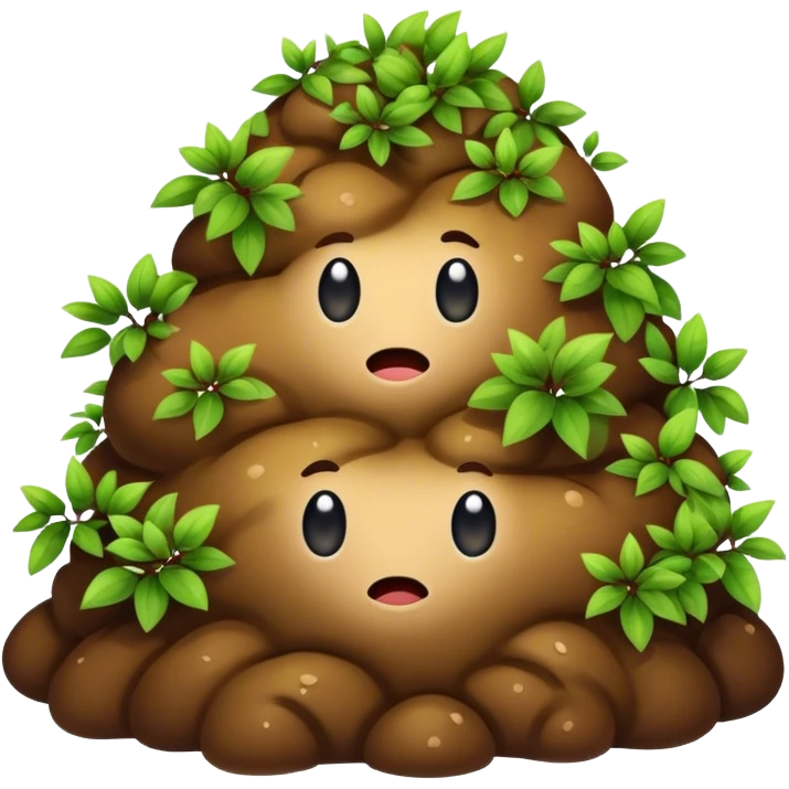 Bushes with poop on it emoji