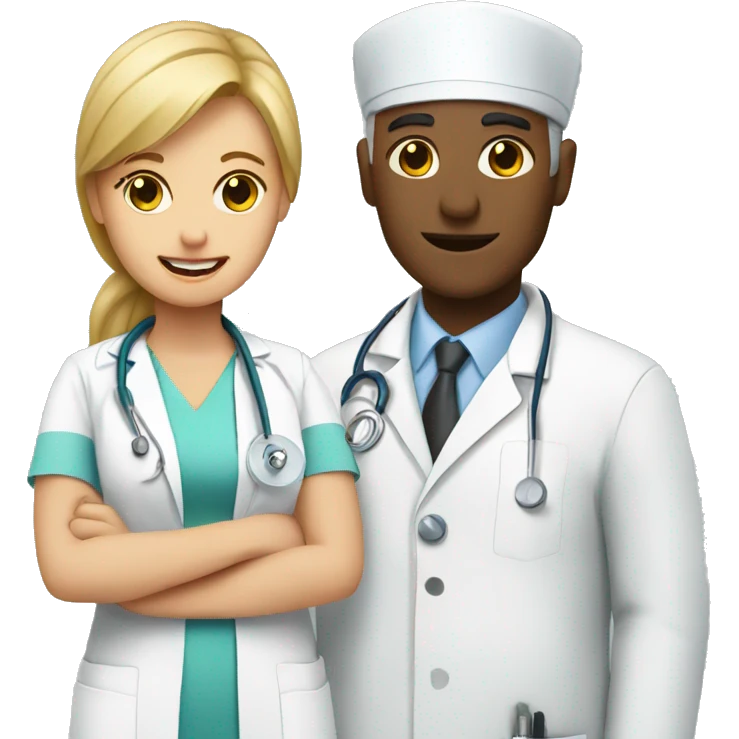 doctor with nurse emoji