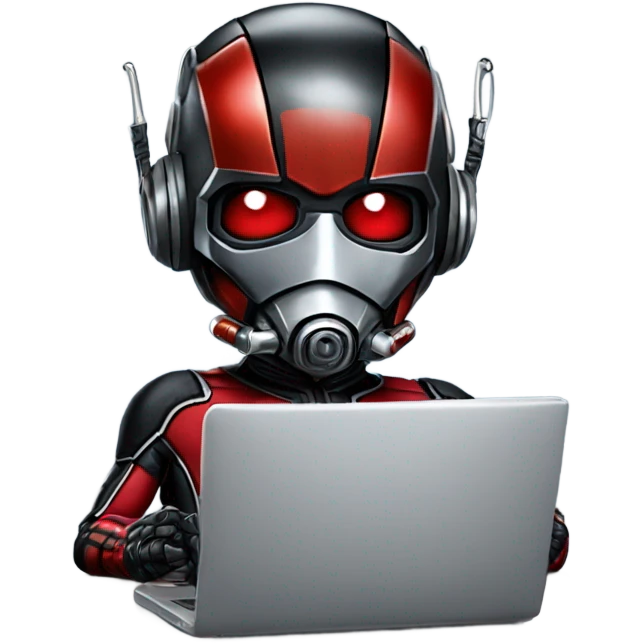 ANTMAN DERRIÉRE SON ORDINATEUR emoji
