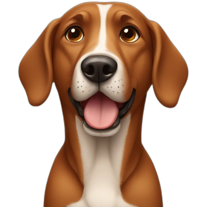 Brown dog rolling eyes emoji
