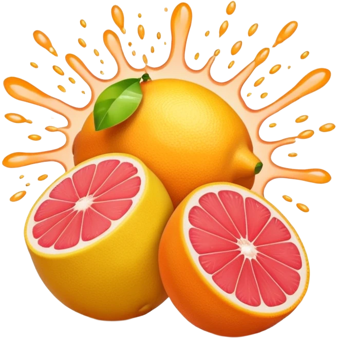exposion of lemon, orange and grapefruit emoji