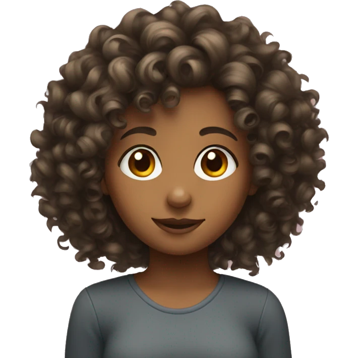 Curly hair girl emoji