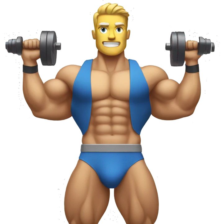 battery like a bodybuilder emoji