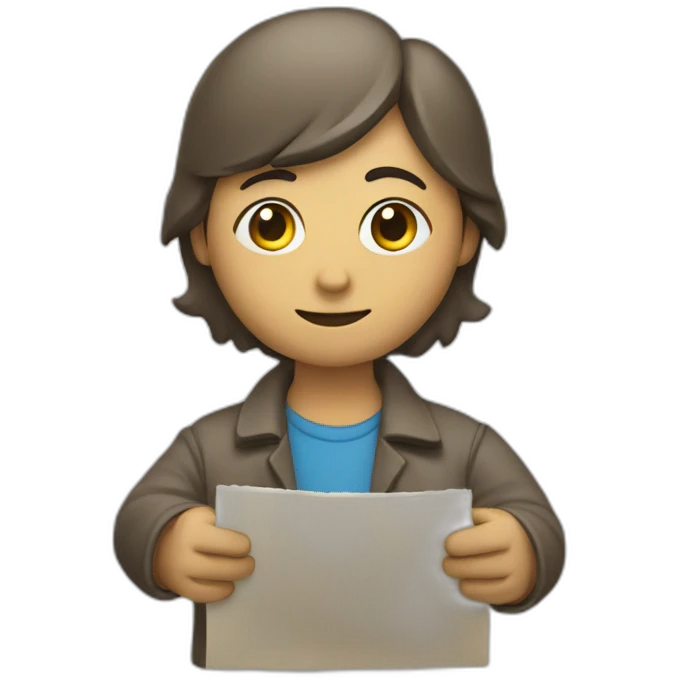 person with a blueprint in hands emoji