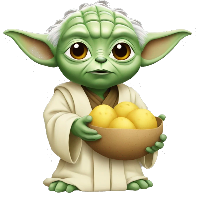 Yoda hold potato emoji