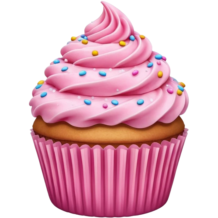 Cupcake with pink icing emoji