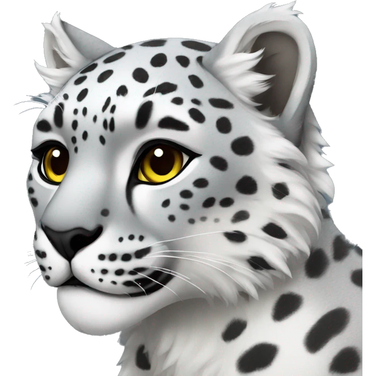 snow leopard fursona  emoji
