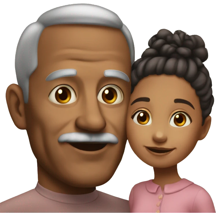 Lovely elder daughter with her dad emoji