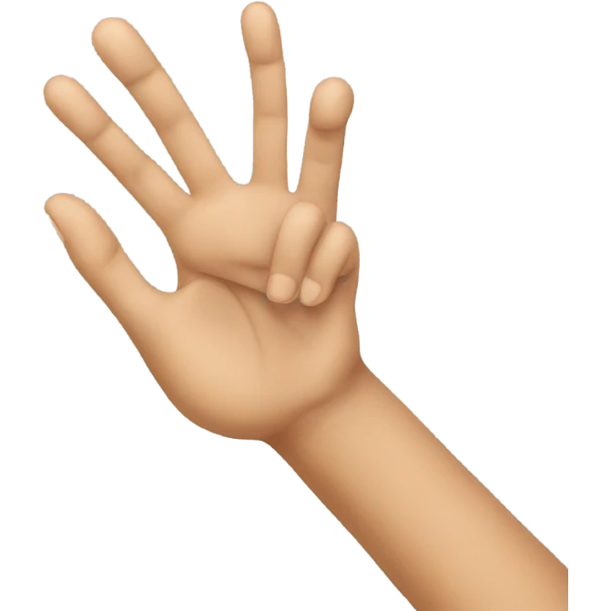 hand holding up 3 fingers emoji