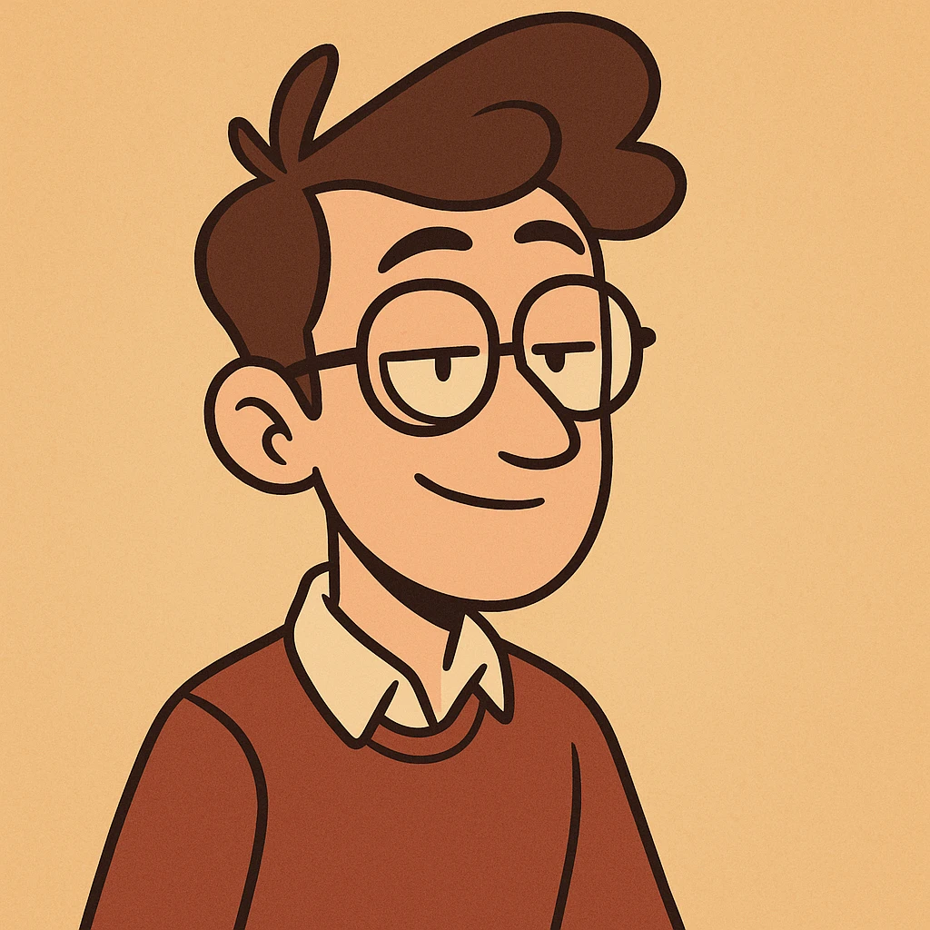 a smart person, cartoon style emoji