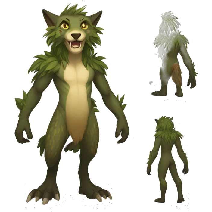 Anthro WickerBeast full body emoji