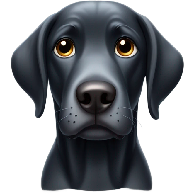 sad black lab emoji