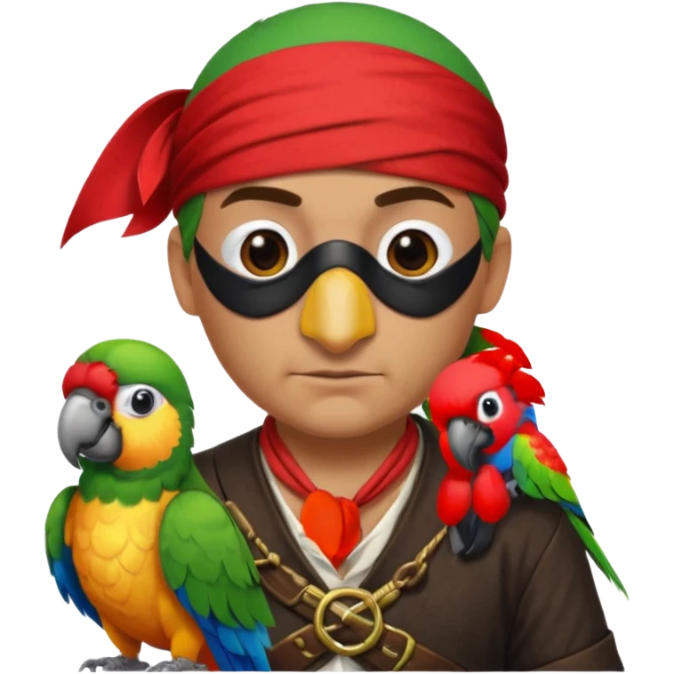 pirate and parrot emoji