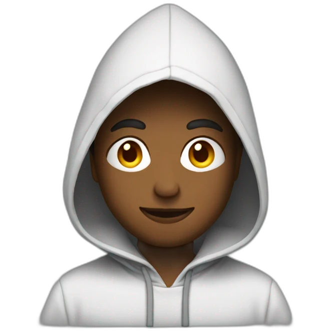 Next to Young man with a hood behind his laptop emoji