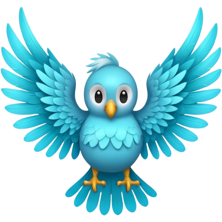 Number cyan sixty-seven with white wings  emoji