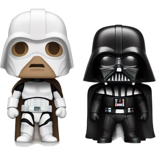 Dáte vader with face gary keller, pop figure emoji