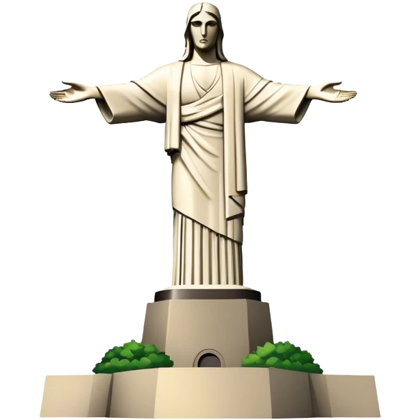 brazil's Christ the Redeemer, no frame emoji