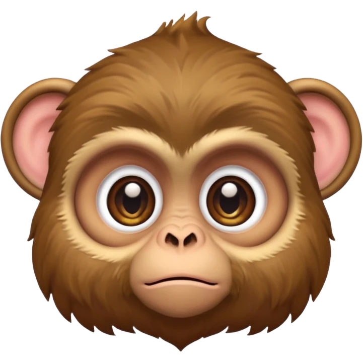 Cute Grumpy monkey emoji