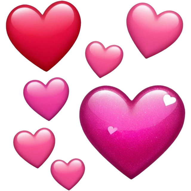 Joyful festive with hearts emoji