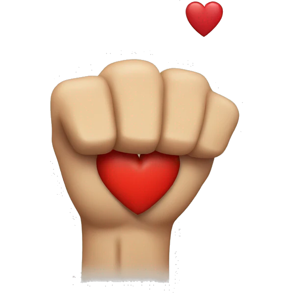 Fist with a heart emoji
