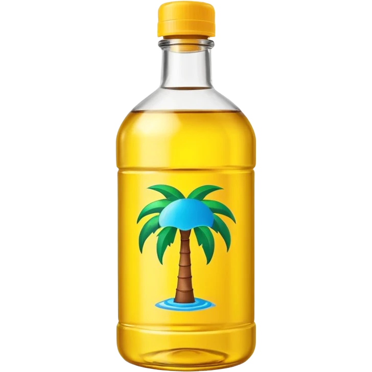 yellow palm cooking oil bottle with a green cap emoji