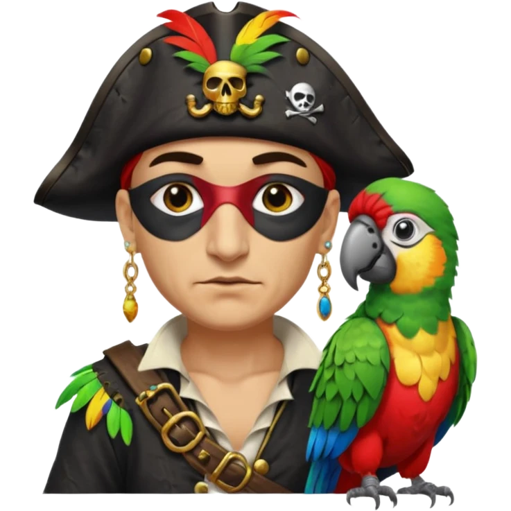 pirate and parrot emoji
