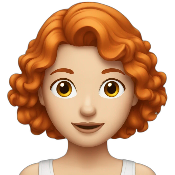 Sexy, redhead girl emoji