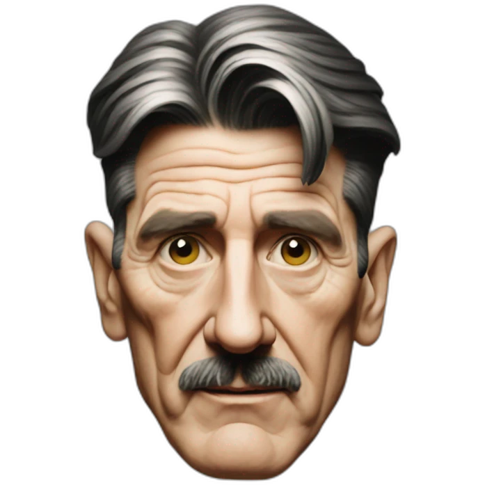 George Orwell face tattoo emoji