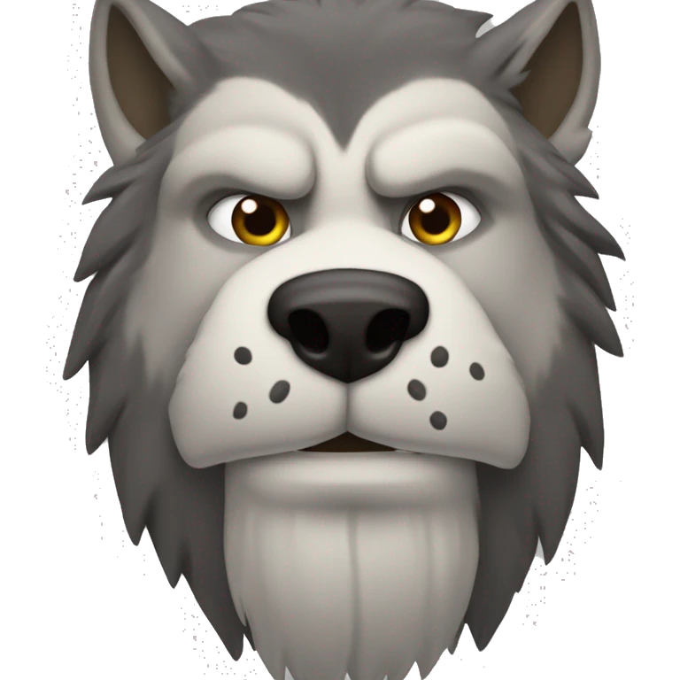 Hombre lobo que diga Alpha emoji