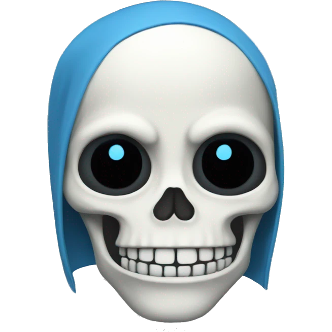 Sans the skeleton from undertale with one blue eye emoji