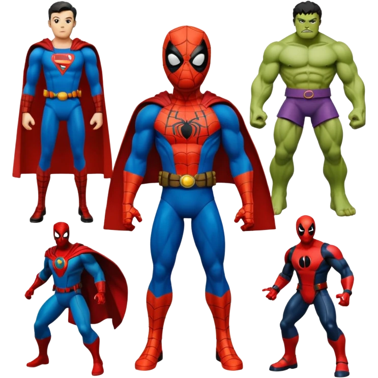 Spiderman,Hulk,Superman,Deadpool,doctor strange emoji